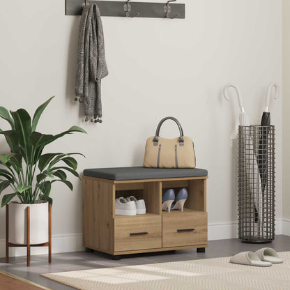 Panca per ingresso Rovere artigianale 60 x 38 x 46 cm