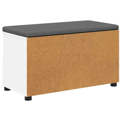 Panca per ingresso con cuscino Bianco 80 x 38 x 46 cm