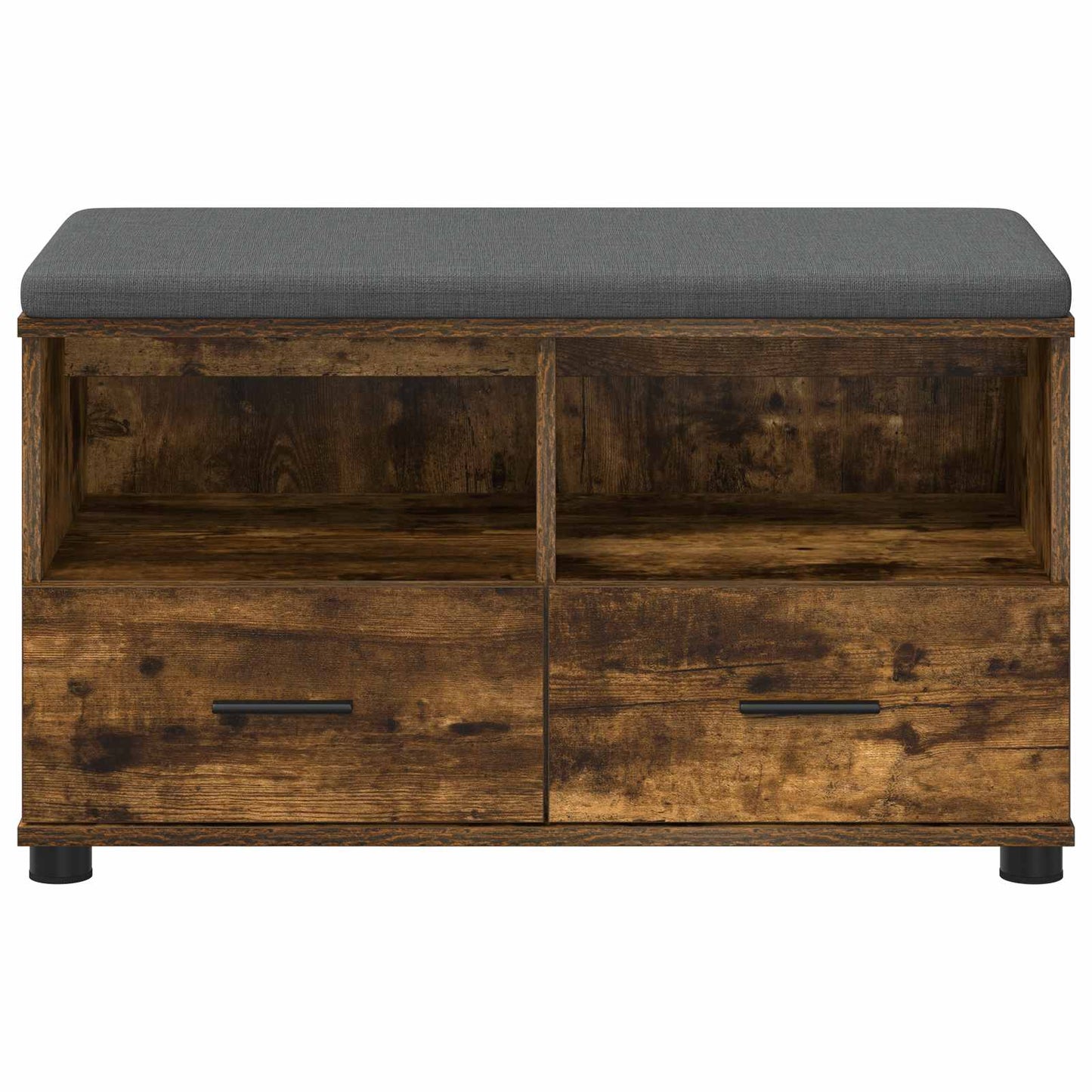 Panca per ingresso con cuscino Rovere fumé 80 x 38 x 46 cm