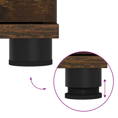 Panca per ingresso con cuscino Rovere fumé 80 x 38 x 46 cm