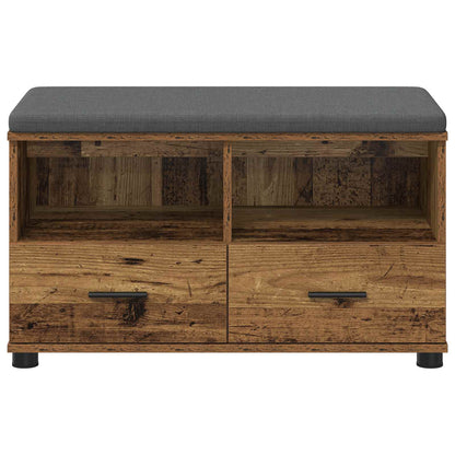 Panca per ingresso con cuscino Legno vecchio 80 x 38 x 46 cm