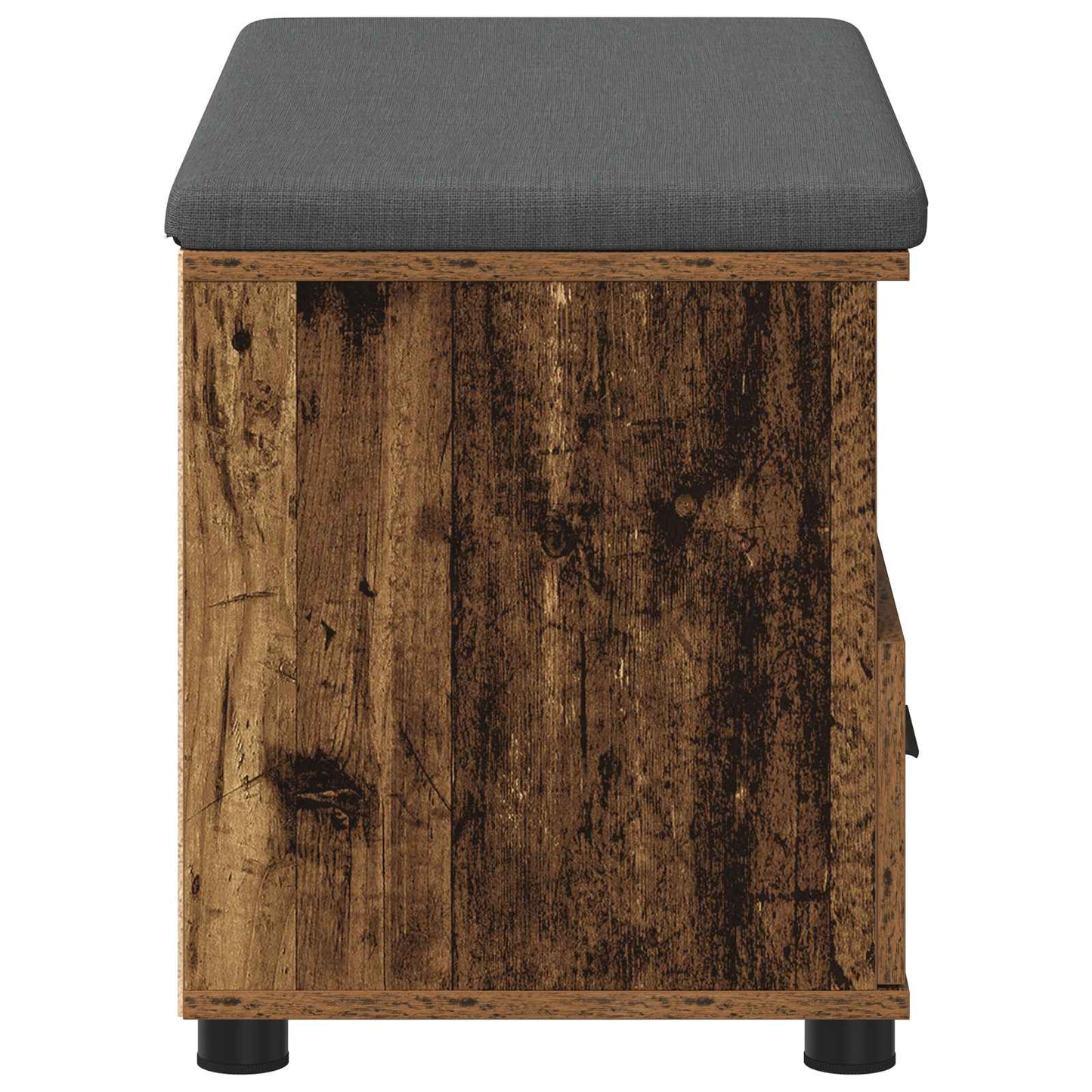 Panca per ingresso con cuscino Legno vecchio 80 x 38 x 46 cm