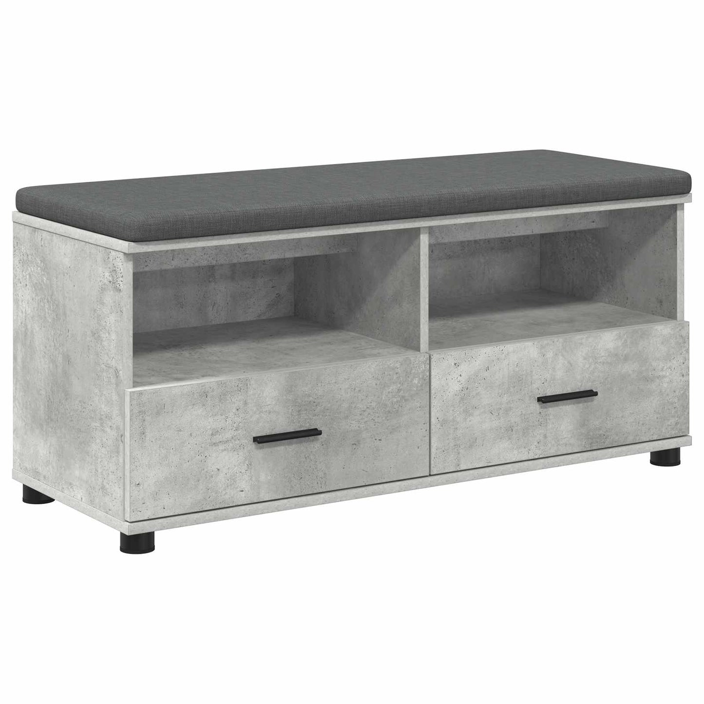 Panca per ingresso con cuscino Grigio Cemento 100 x 38 x 46 cm | homemem39