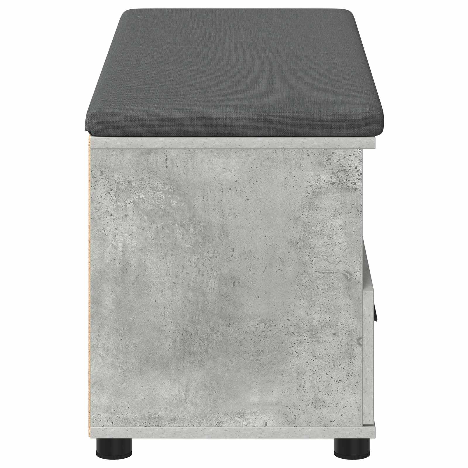 Panca per ingresso con cuscino Grigio Cemento 100 x 38 x 46 cm | homemem39