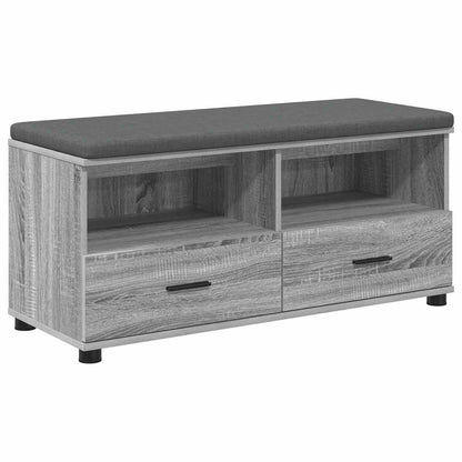 Panca per ingresso con cuscino Sonoma grigia 100 x 38 x 46 cm | homemem39
