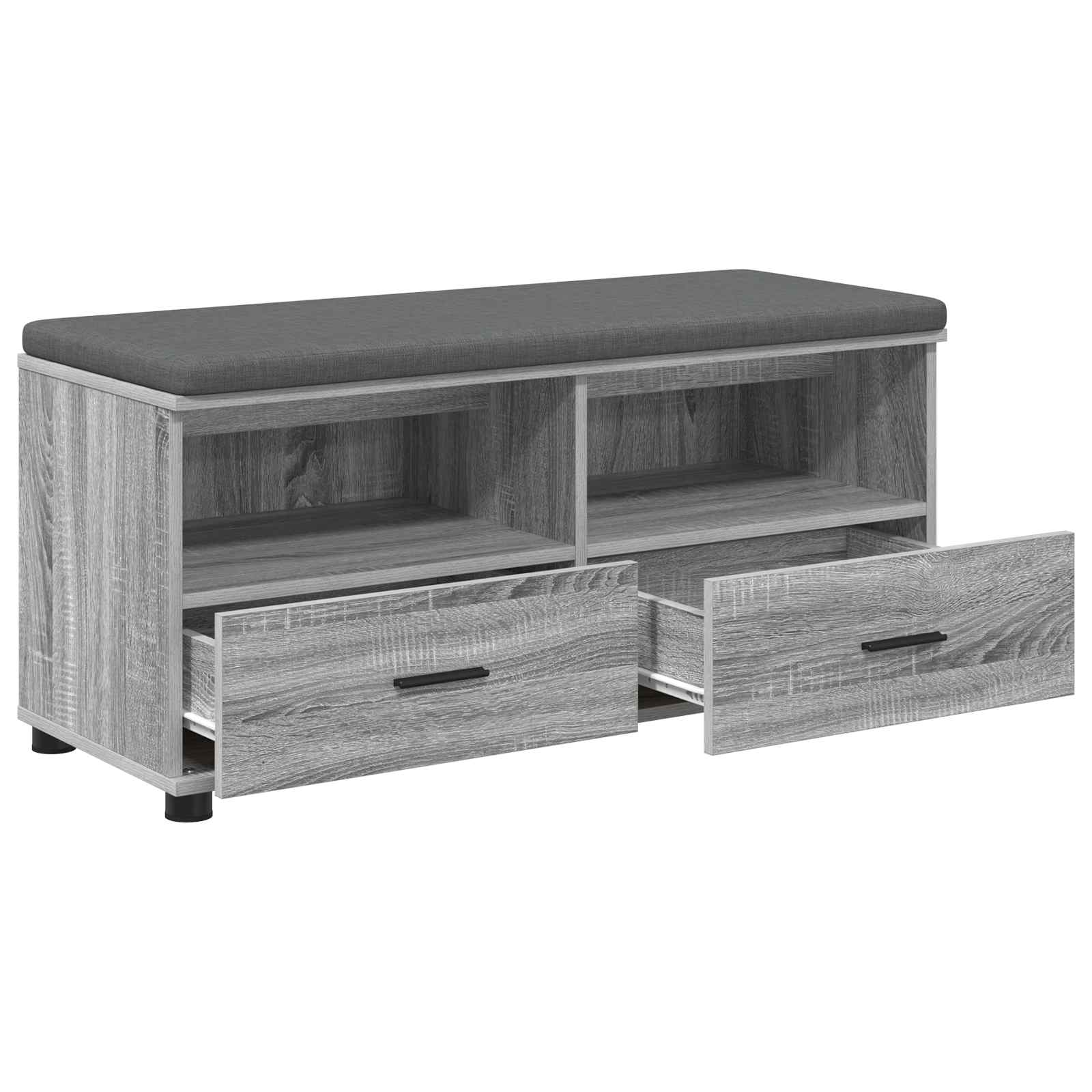 Panca per ingresso con cuscino Sonoma grigia 100 x 38 x 46 cm | homemem39
