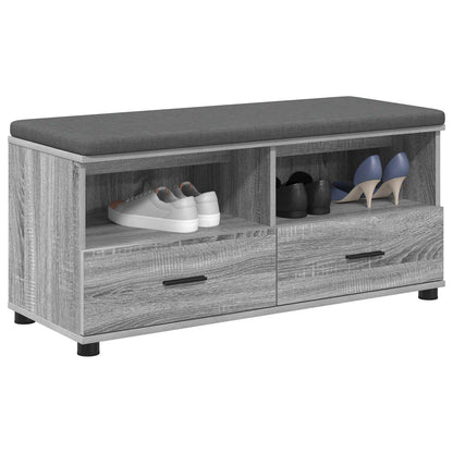 Panca per ingresso con cuscino Sonoma grigia 100 x 38 x 46 cm | homemem39