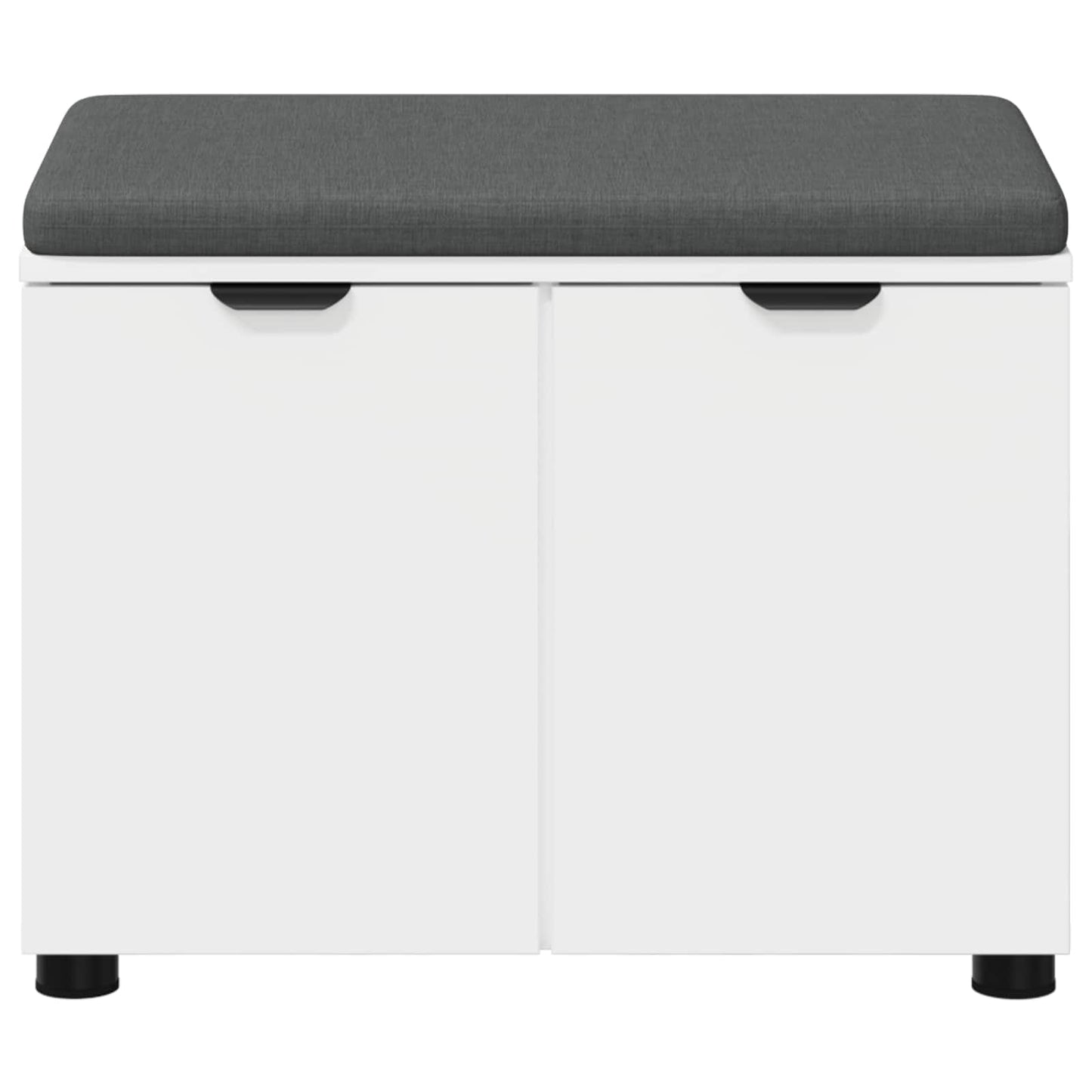 Panca per ingresso con cuscino con porta Bianco 60 x 38 x 46 cm