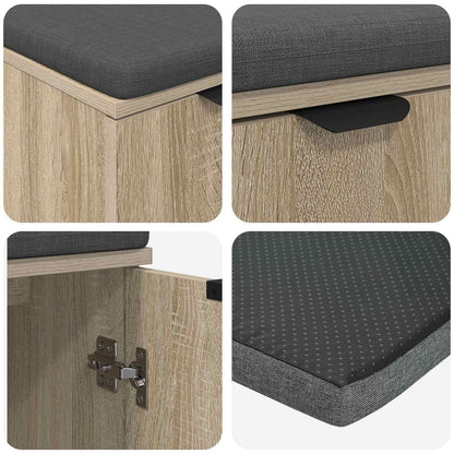 Panca per ingresso con cuscino Rovere Sonoma 60 x 38 x 46 cm