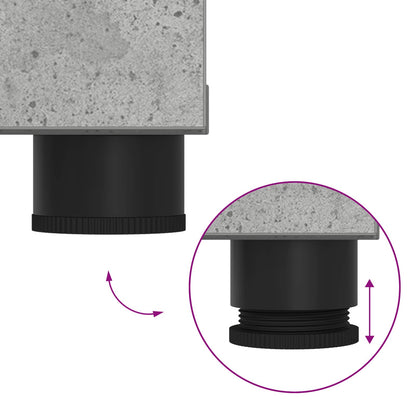 Panca per ingresso con cuscino Grigio cemento 60 x 38 x 46 cm