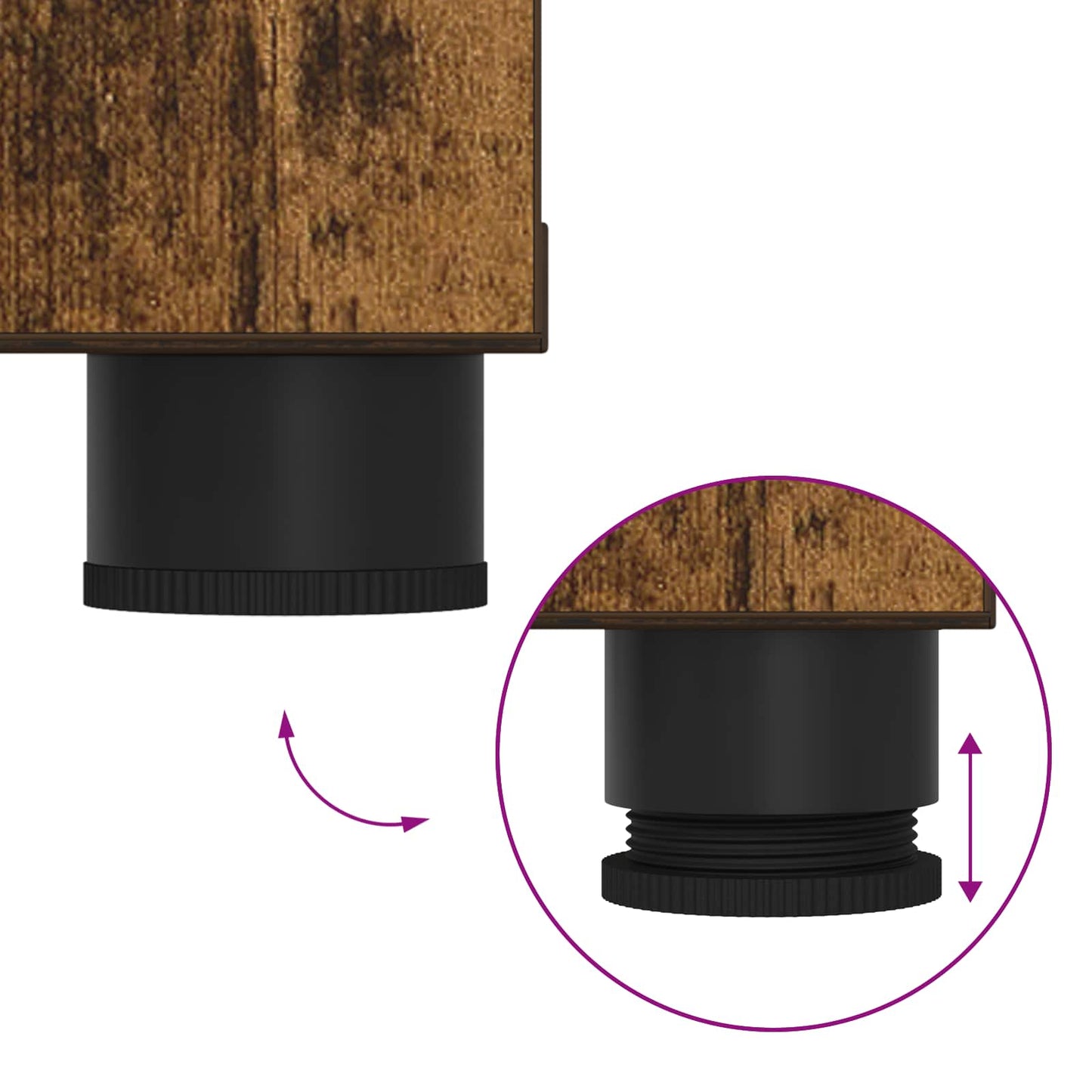 Panca per ingresso con cuscino Rovere fumé 60 x 38 x 46 cm