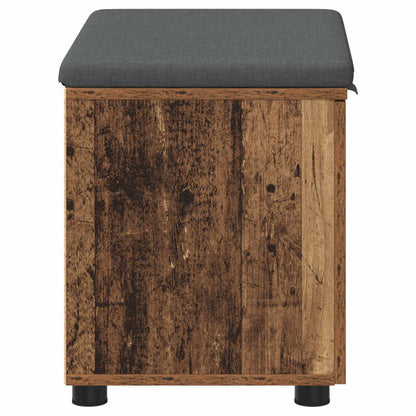 Panca per ingresso con cuscino Legno vecchio 60 x 38 x 46 cm