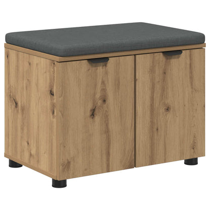 Panca per ingresso con porta Rovere artigianale 60 x 38 x 46 cm