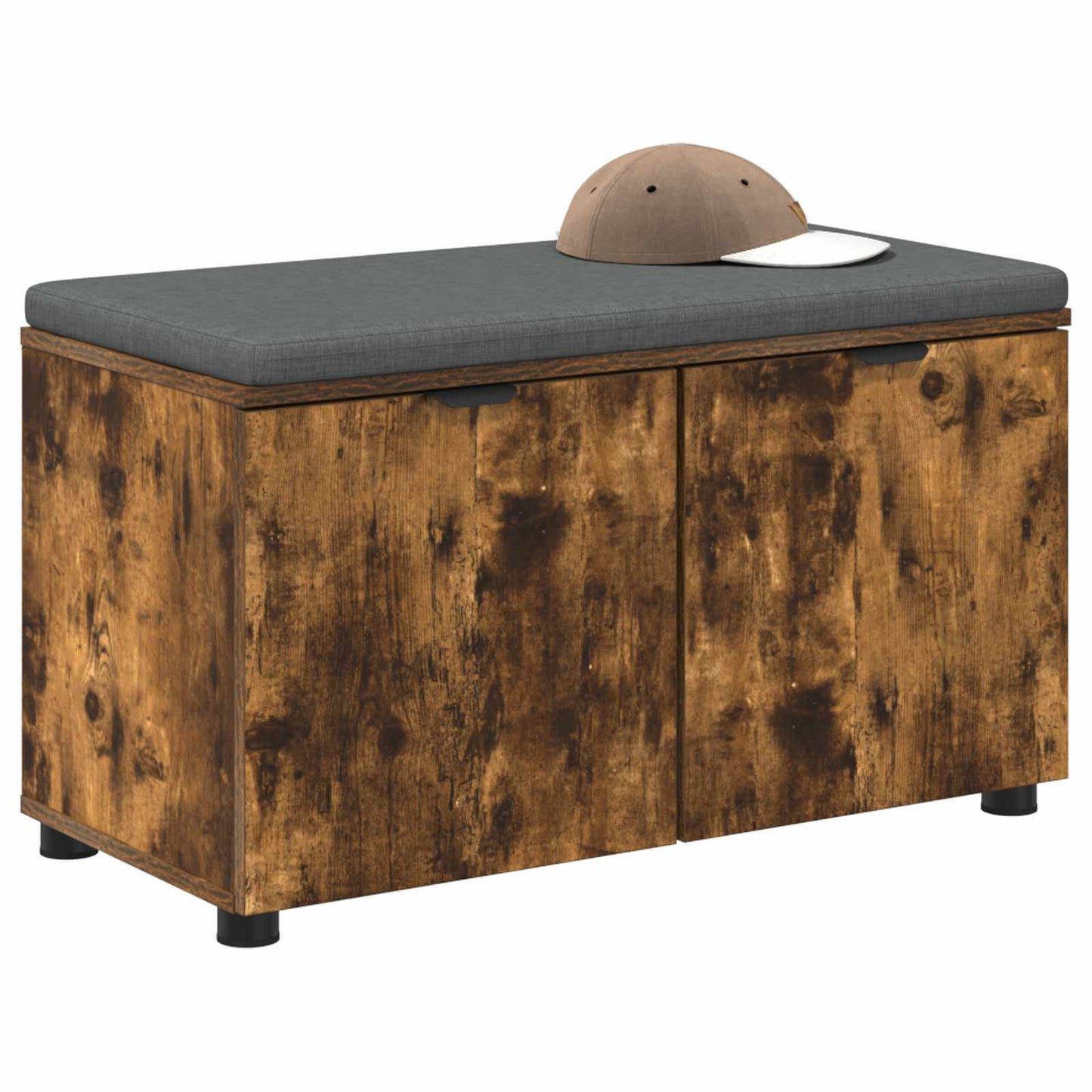 Panca per ingresso con porta Quercia Affumicata 80 x 38 x 46 cm | homemem39