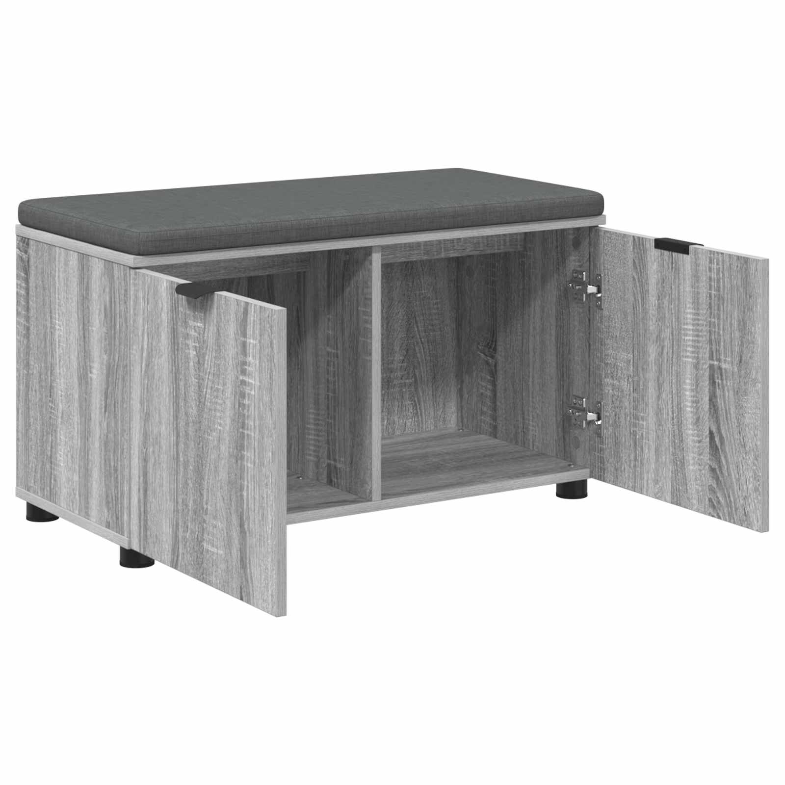 Panca per ingresso con cuscino Sonoma grigia 80 x 38 x 46 cm | homemem39