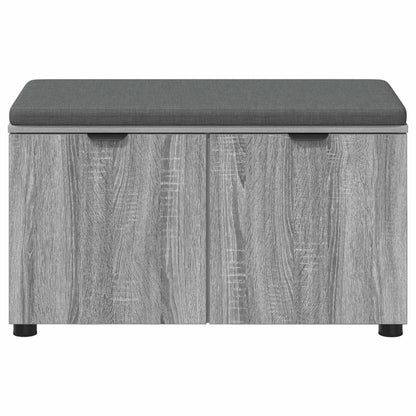 Panca per ingresso con cuscino Sonoma grigia 80 x 38 x 46 cm | homemem39