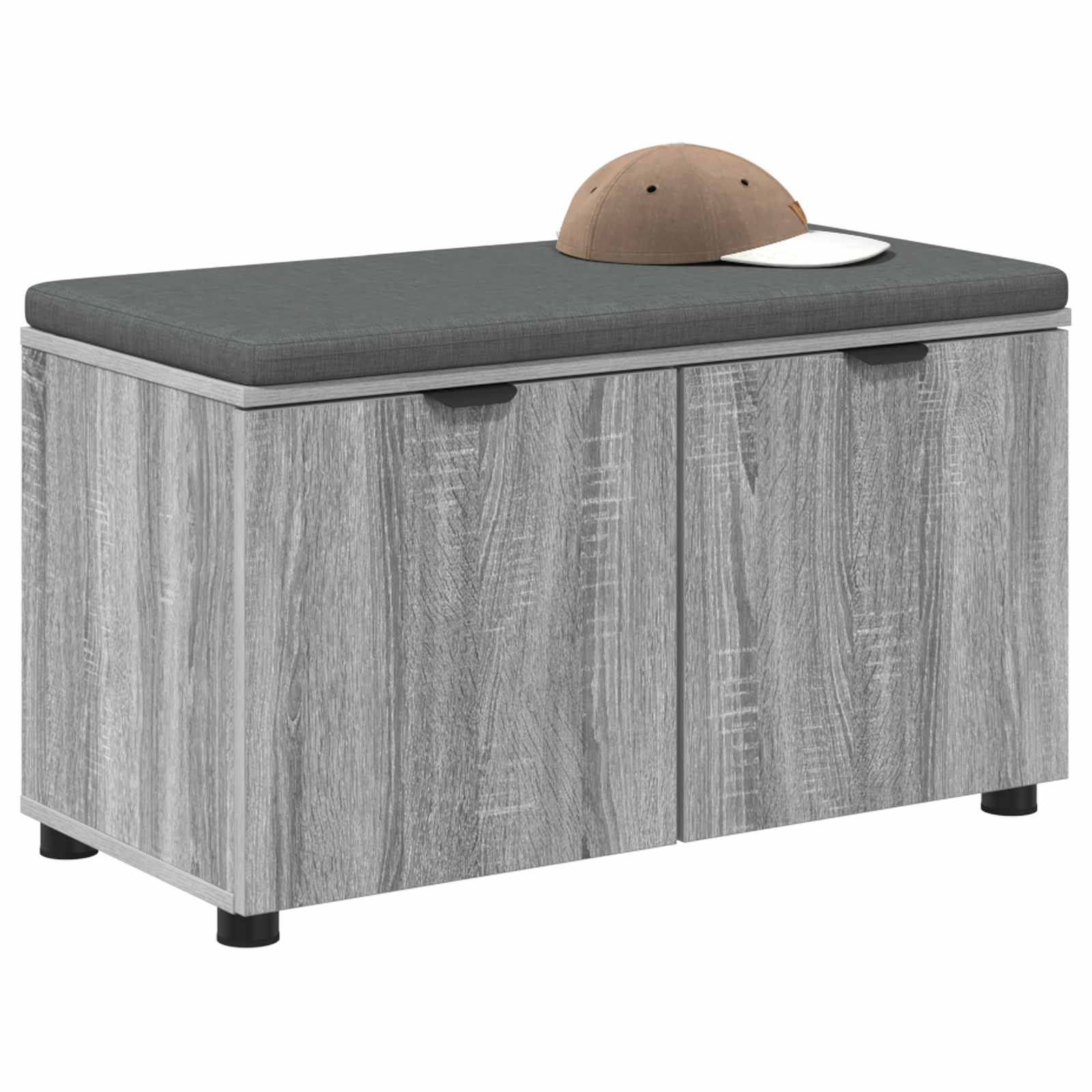 Panca per ingresso con cuscino Sonoma grigia 80 x 38 x 46 cm | homemem39