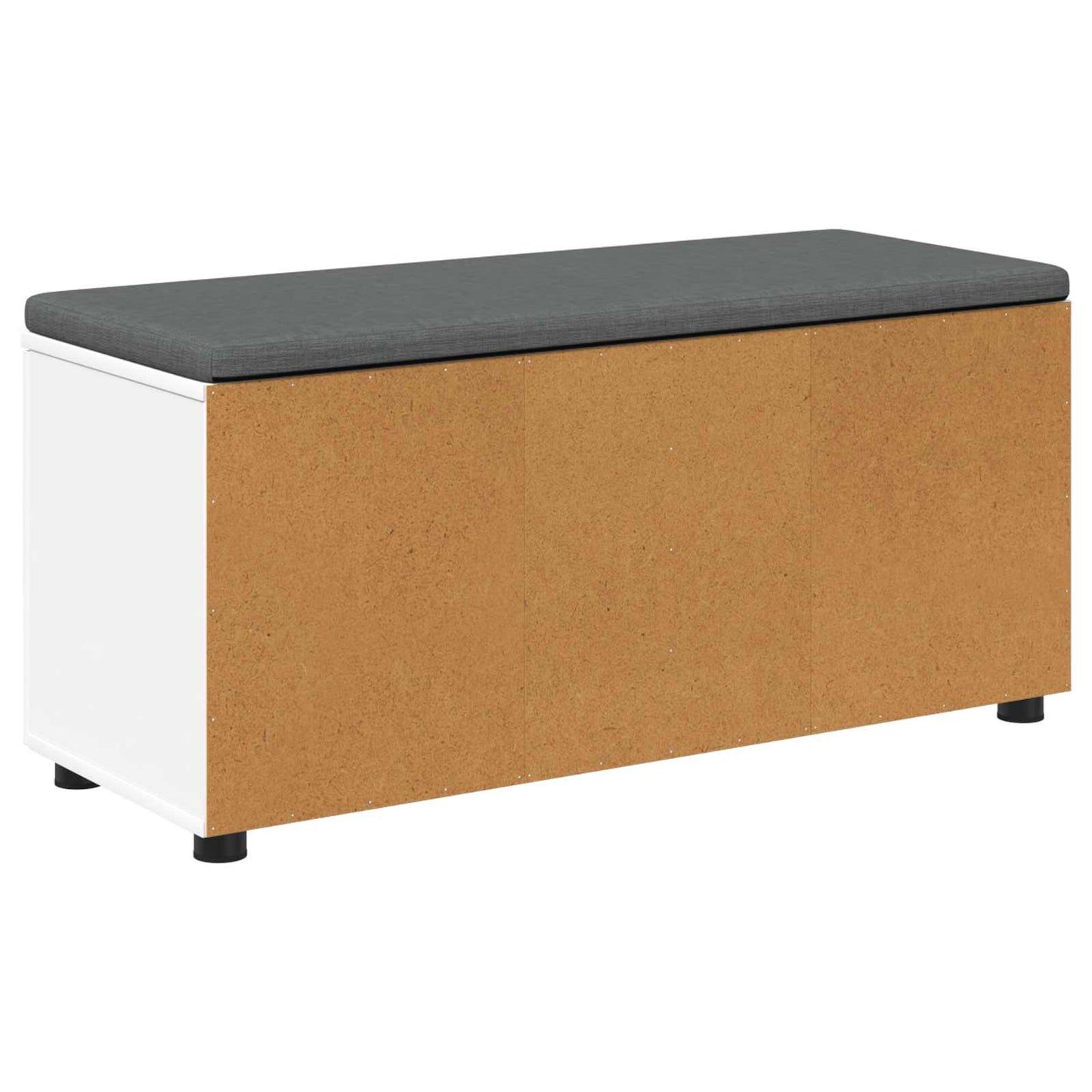 Panca per ingresso con cuscino Bianco 100 x 38 x 46 cm