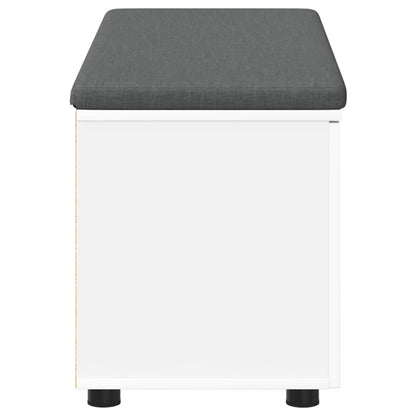 Panca per ingresso con cuscino Bianco 100 x 38 x 46 cm