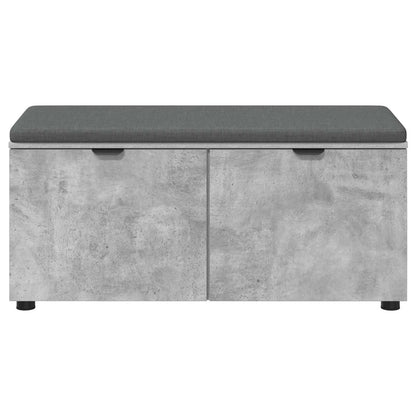 Panca per ingresso con cuscino Grigio cemento 100 x 38 x 46 cm