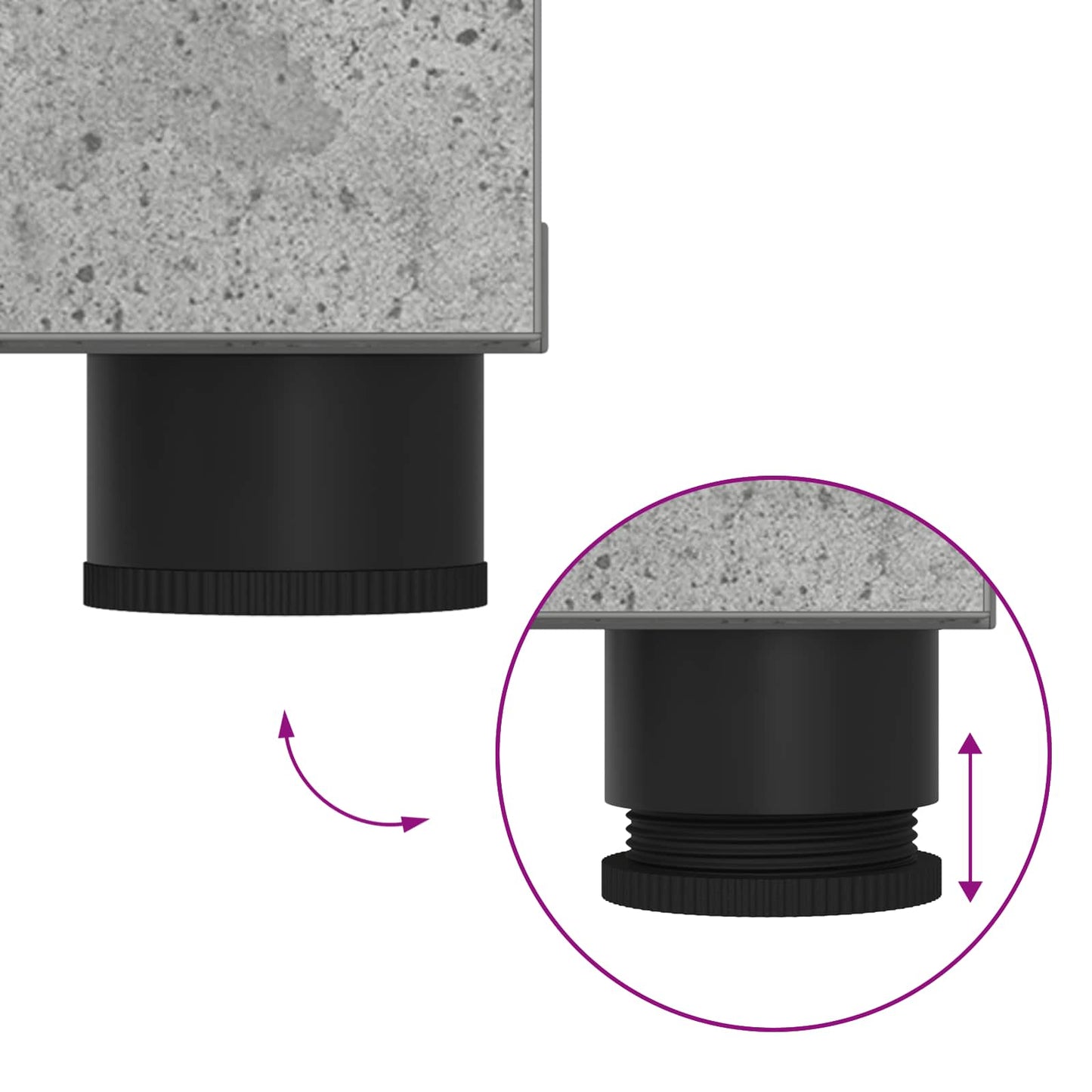 Panca per ingresso con cuscino Grigio cemento 100 x 38 x 46 cm