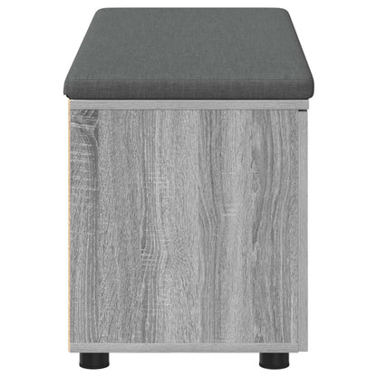 Panca per ingresso con cuscino Grigio Sonoma 100 x 38 x 46 cm