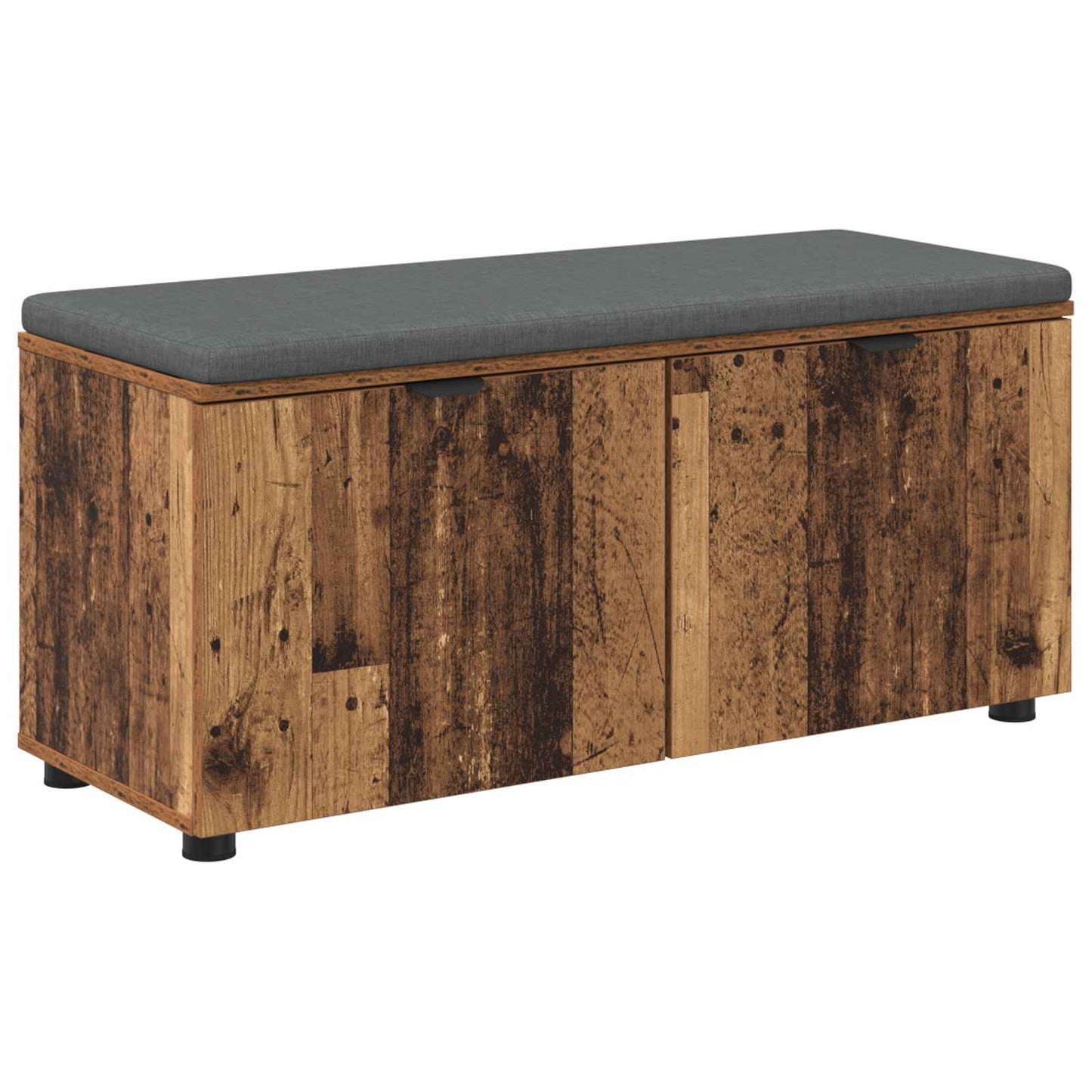 Panca per ingresso con cuscino Legno vecchio 100 x 38 x 46 cm