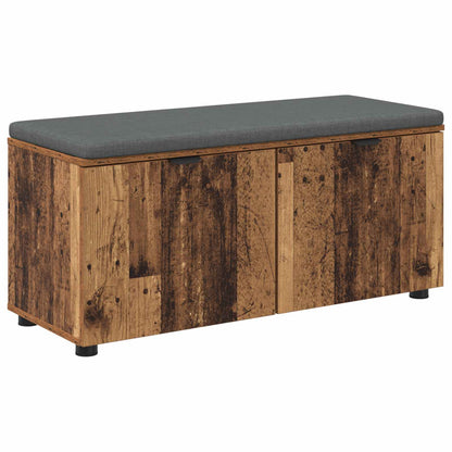 Panca per ingresso con cuscino Legno vecchio 100 x 38 x 46 cm