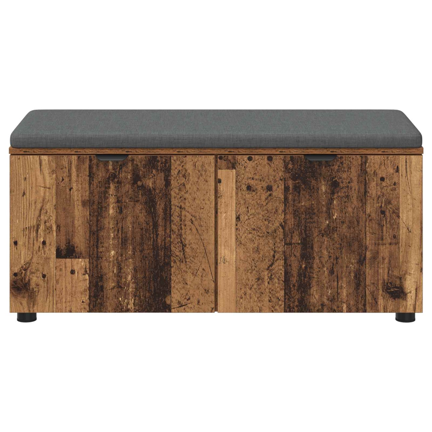 Panca per ingresso con cuscino Legno vecchio 100 x 38 x 46 cm