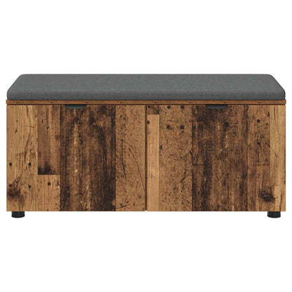 Panca per ingresso con cuscino Legno vecchio 100 x 38 x 46 cm