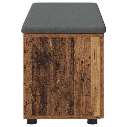 Panca per ingresso con cuscino Legno vecchio 100 x 38 x 46 cm