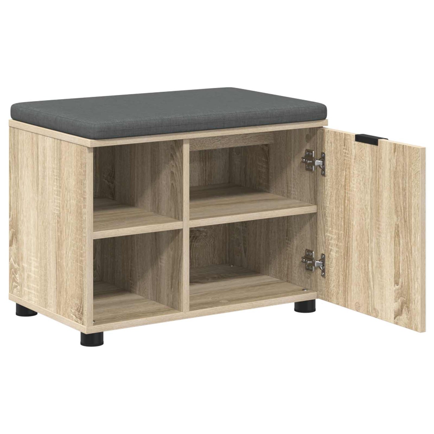 Panca per ingresso con cuscino Rovere Sonoma 60 x 38 x 46 cm