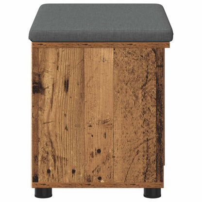 Panca per ingresso con cuscino Legno vecchio 60 x 38 x 46 cm