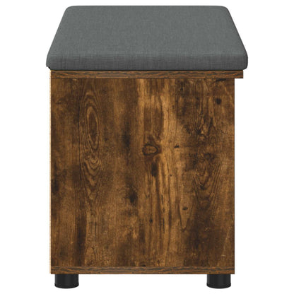 Panca per ingresso con cuscino Rovere fumé 80 x 38 x 46 cm