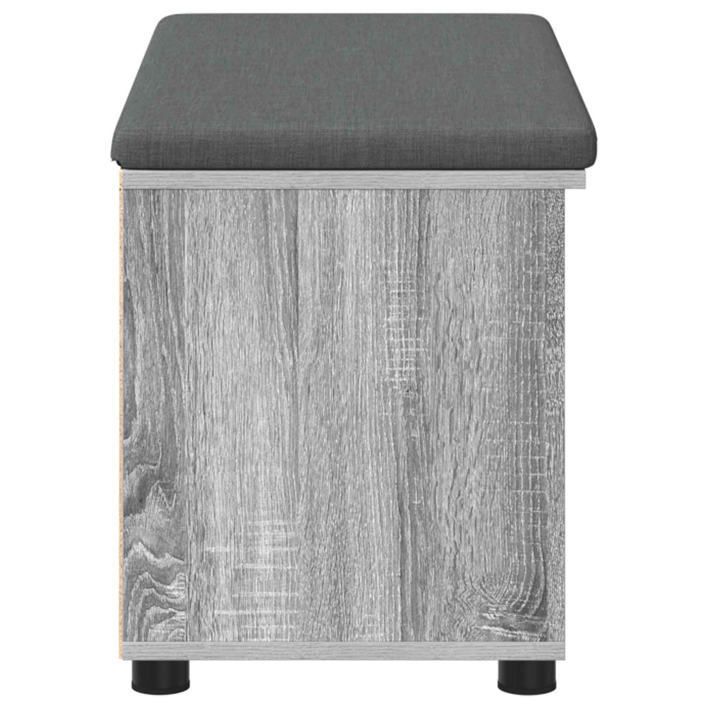 Panca per ingresso con cuscino Grigio Sonoma 80 x 38 x 46 cm