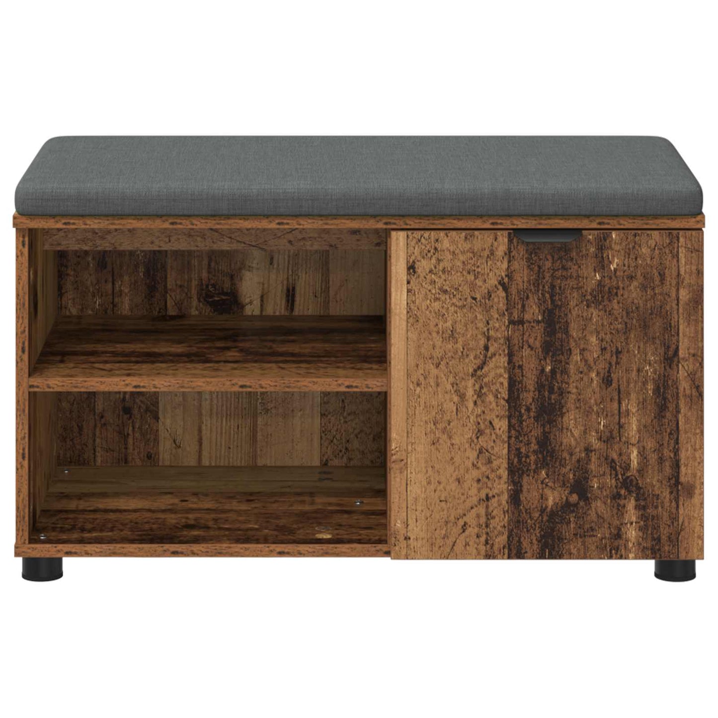 Panca per ingresso con cuscino Legno vecchio 80 x 38 x 46 cm