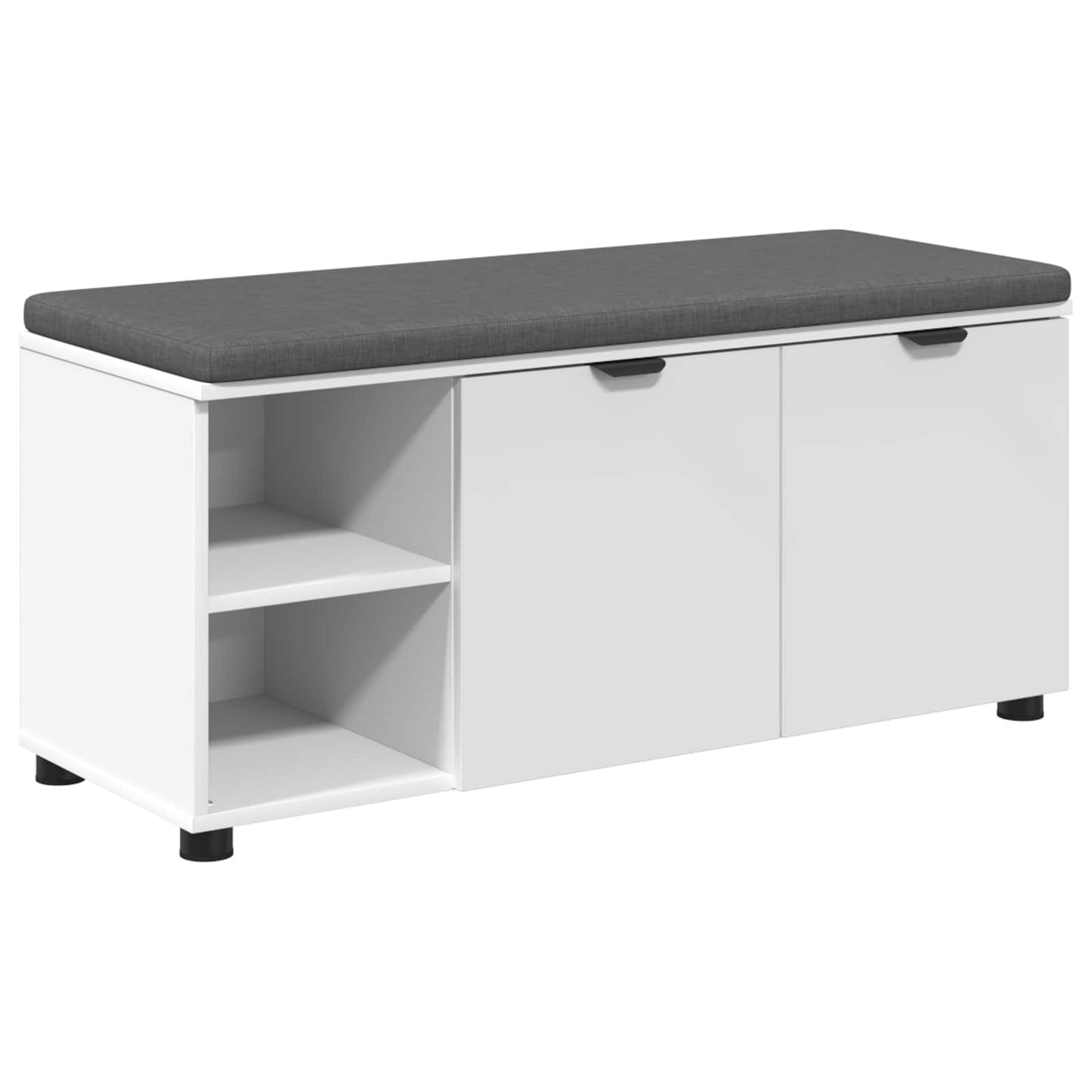 Panca per ingresso con cuscino Bianco 100 x 38 x 46 cm