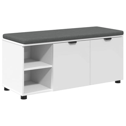 Panca per ingresso con cuscino Bianco 100 x 38 x 46 cm