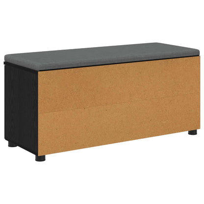 Panca per ingresso con cuscino Rovere Nero 100 x 38 x 46 cm