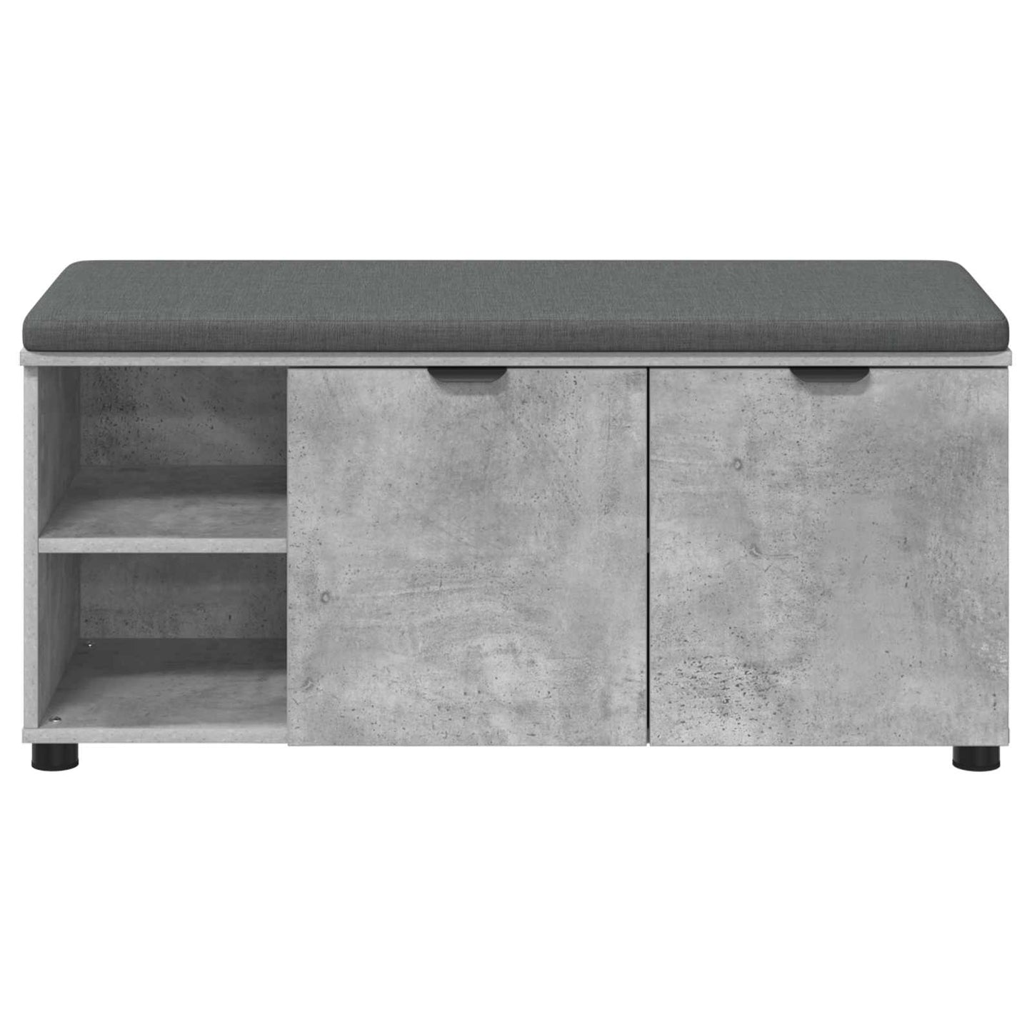 Panca per ingresso con cuscino Grigio cemento 100 x 38 x 46 cm