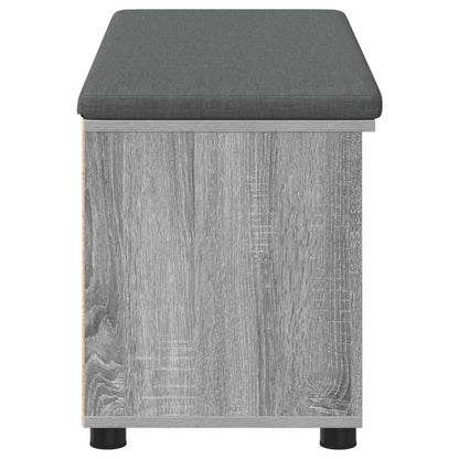 Panca per ingresso con cuscino Grigio Sonoma 100 x 38 x 46 cm