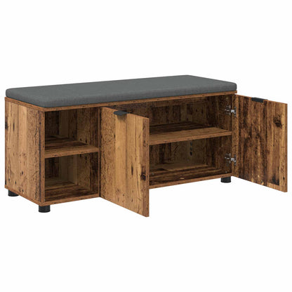 Panca per ingresso con cuscino Legno vecchio 100 x 38 x 46 cm