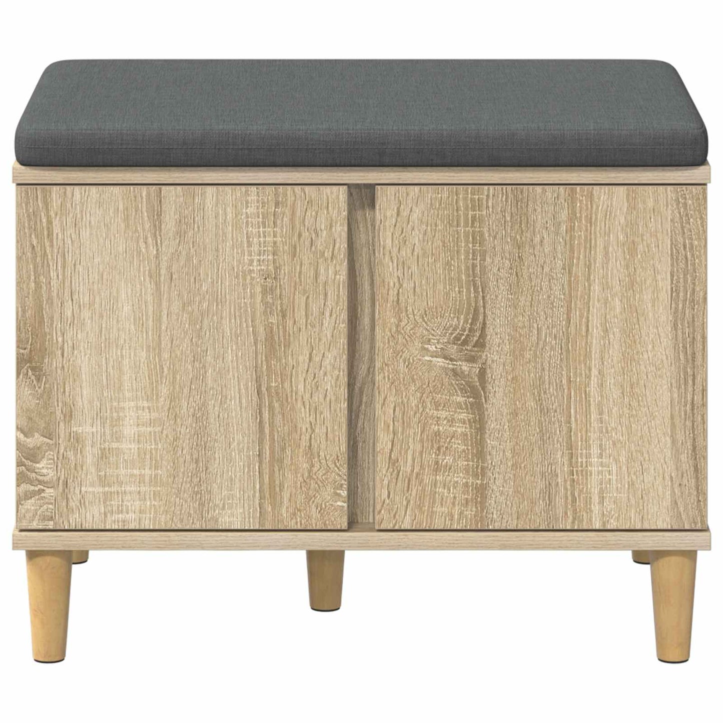 Panca per ingresso con cuscino Rovere Sonoma 60 x 38 x 46 cm