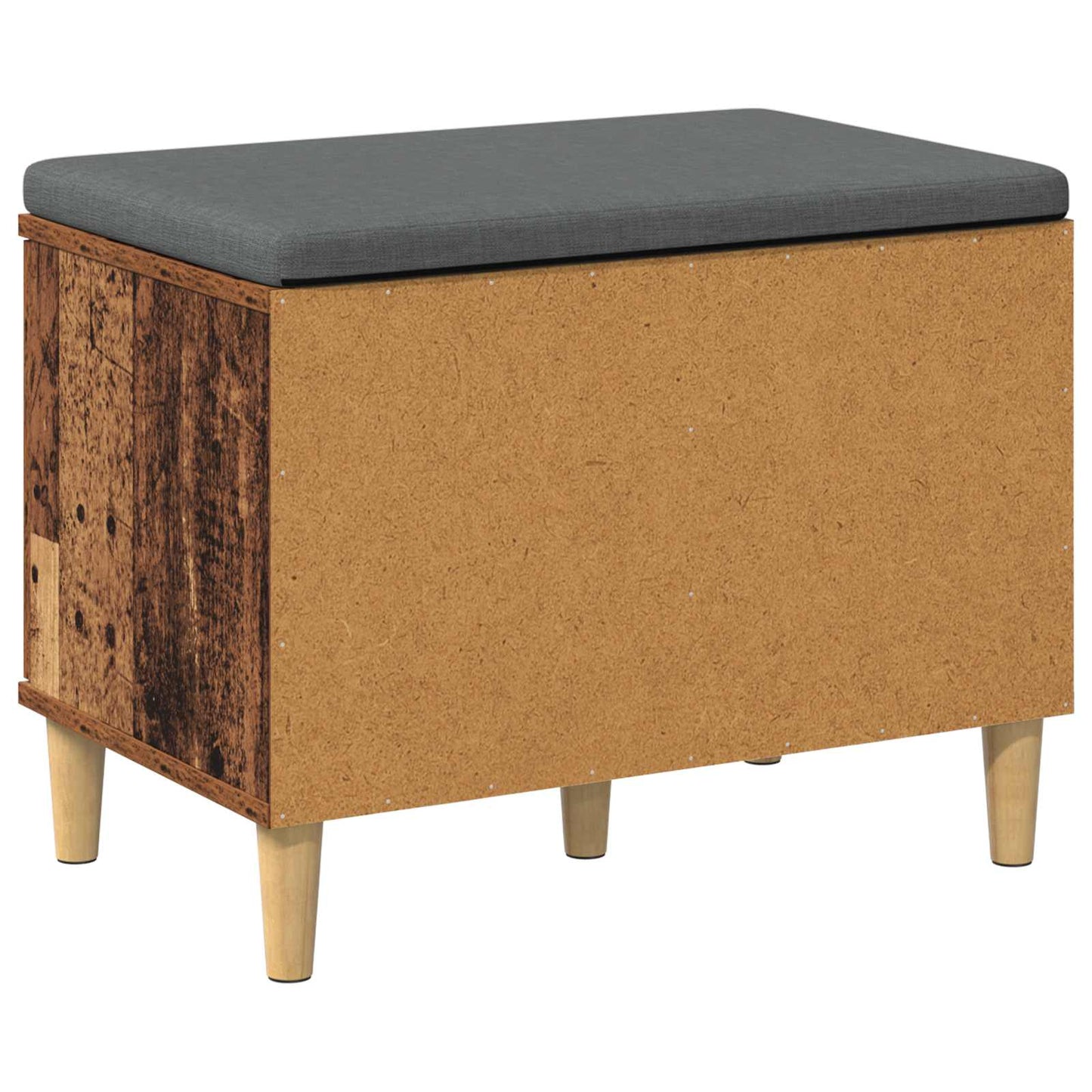 Panca per ingresso con cuscino Legno vecchio 60 x 38 x 46 cm