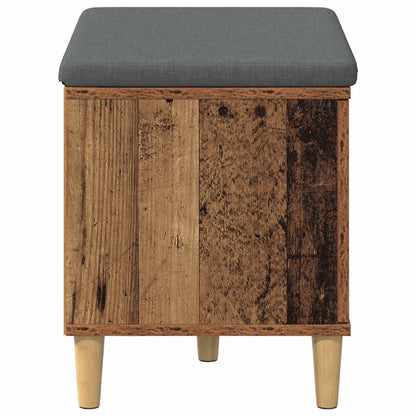 Panca per ingresso con cuscino Legno vecchio 60 x 38 x 46 cm