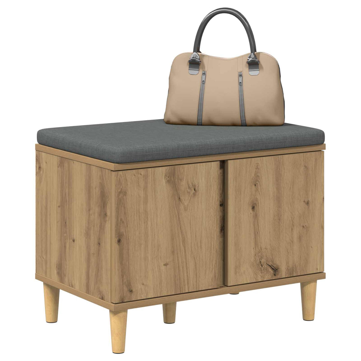 Panca per ingresso Rovere Artigianale 60 x 38 x 46 cm - homemem39