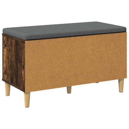 Panca per ingresso con cuscino Rovere fumé 60 x 38 x 46 cm