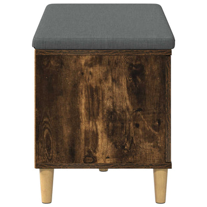 Panca per ingresso con cuscino Rovere fumé 60 x 38 x 46 cm