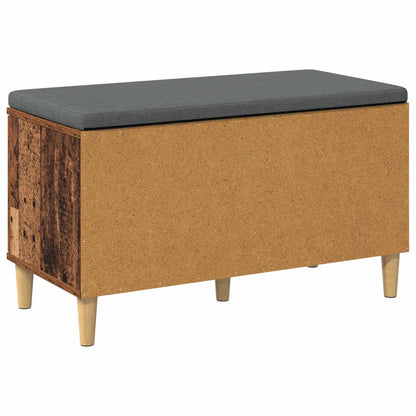 Panca per ingresso con cuscino Legno vecchio 60 x 38 x 46 cm