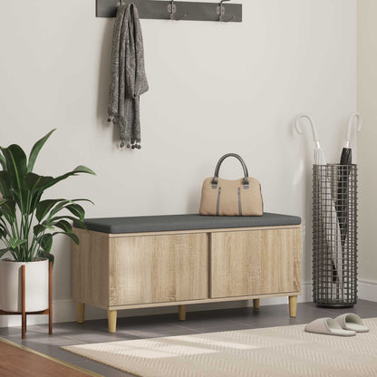 Panca per ingresso con cuscino Rovere Sonoma 60 x 38 x 46 cm